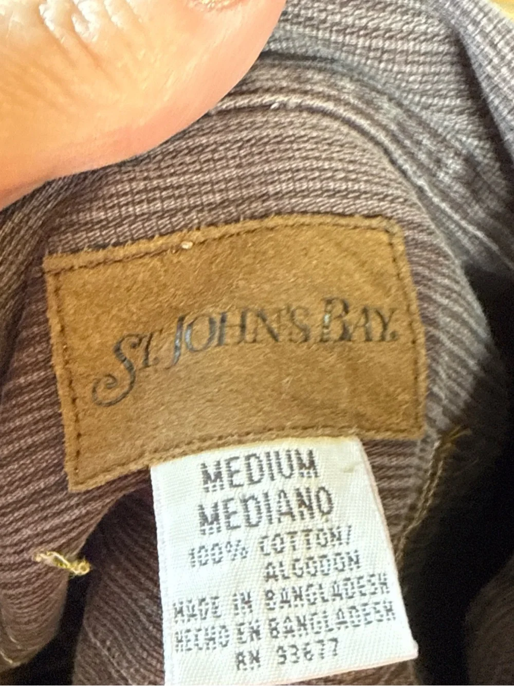 St. John's Bay Brown  Jacket with Embroidered Fish vintage embellished pretty - Picture 10 of 12